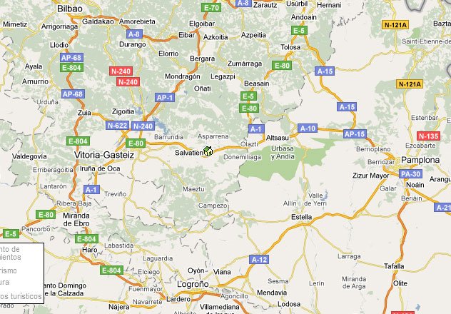 mapa de Zadorra Etxea