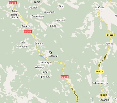 mapa de Altzuste
