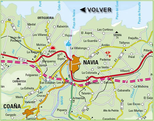 mapa de Apartamentos La Cruz De Paderne