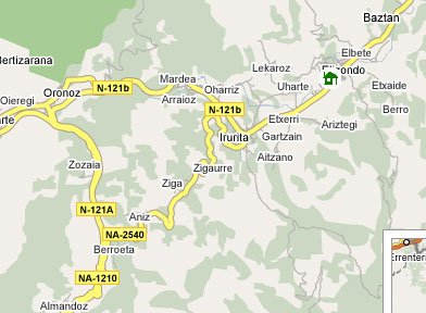 mapa de Casa Etxetxipia