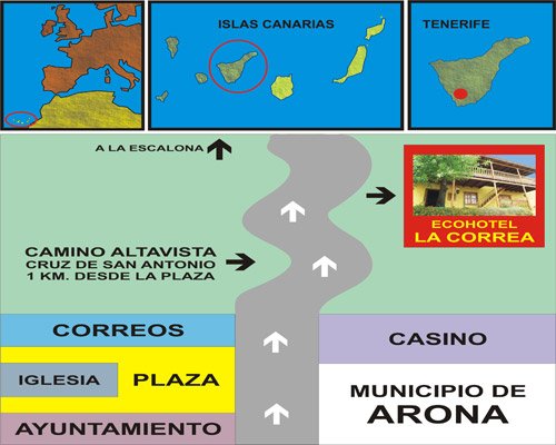 mapa de Ecohotel La Correa