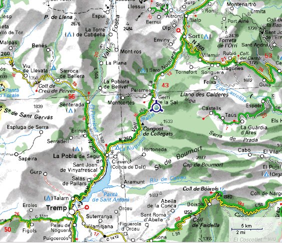 mapa de Refugi Cal Guerxo