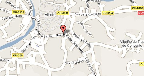mapa de Hospedaxe Rosa Castelá