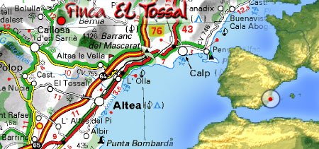mapa de Finca El Tossal