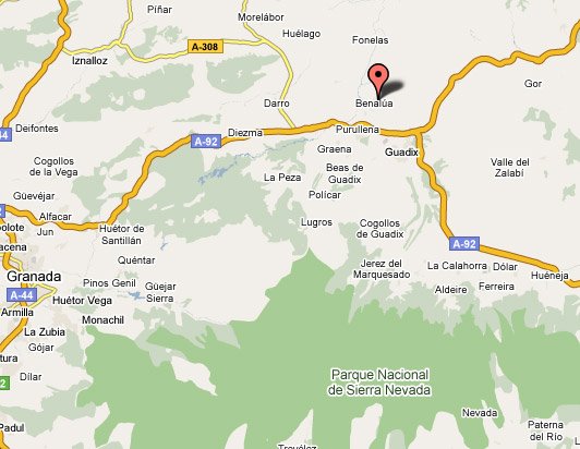 mapa de Cuevas La Granja