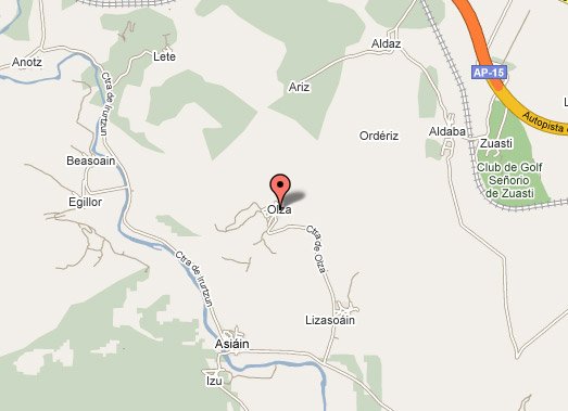 mapa de Casa Rural Paskalena I y II