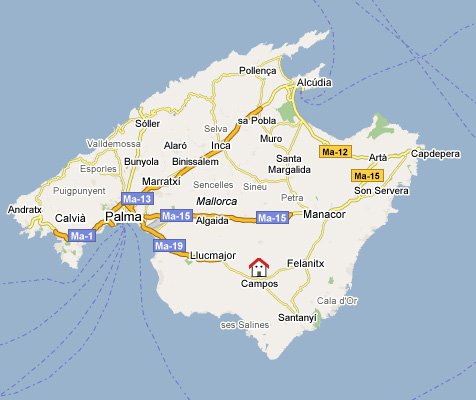 mapa de Finca Ca´n Barret