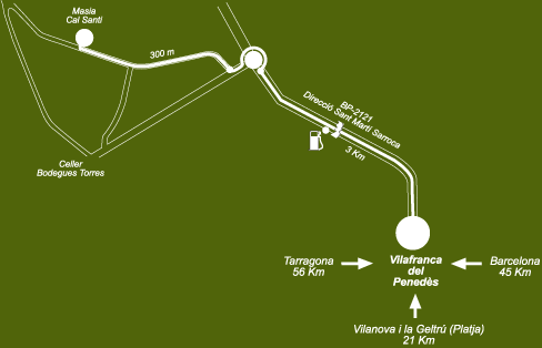 mapa de Masia Cal Santi
