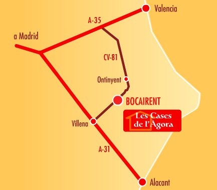 mapa de Les Cases De L´Àgora