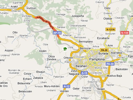mapa de Hostal Huartearena
