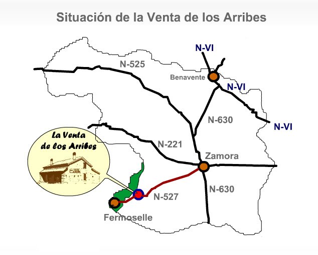 mapa de La Venta De Los Arribes