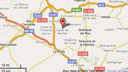 mapa de Casa Rural Parajes Del Jucar