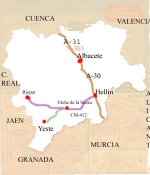 mapa de Casa Rural El Valle De Yeste