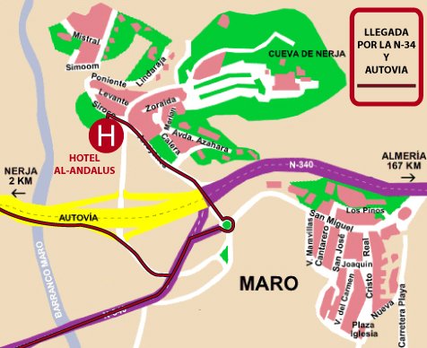 mapa de Hotel Al-andalus Nerja