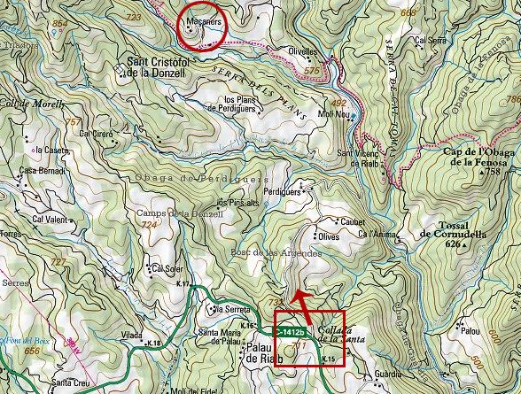 mapa de Masia Massanes