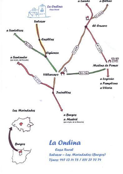 mapa de La Ondina