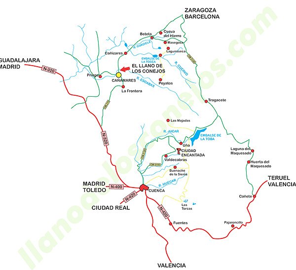 mapa de El Llano De Los Conejos