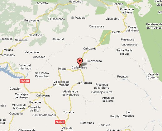 mapa de Hotel Rio Escabas