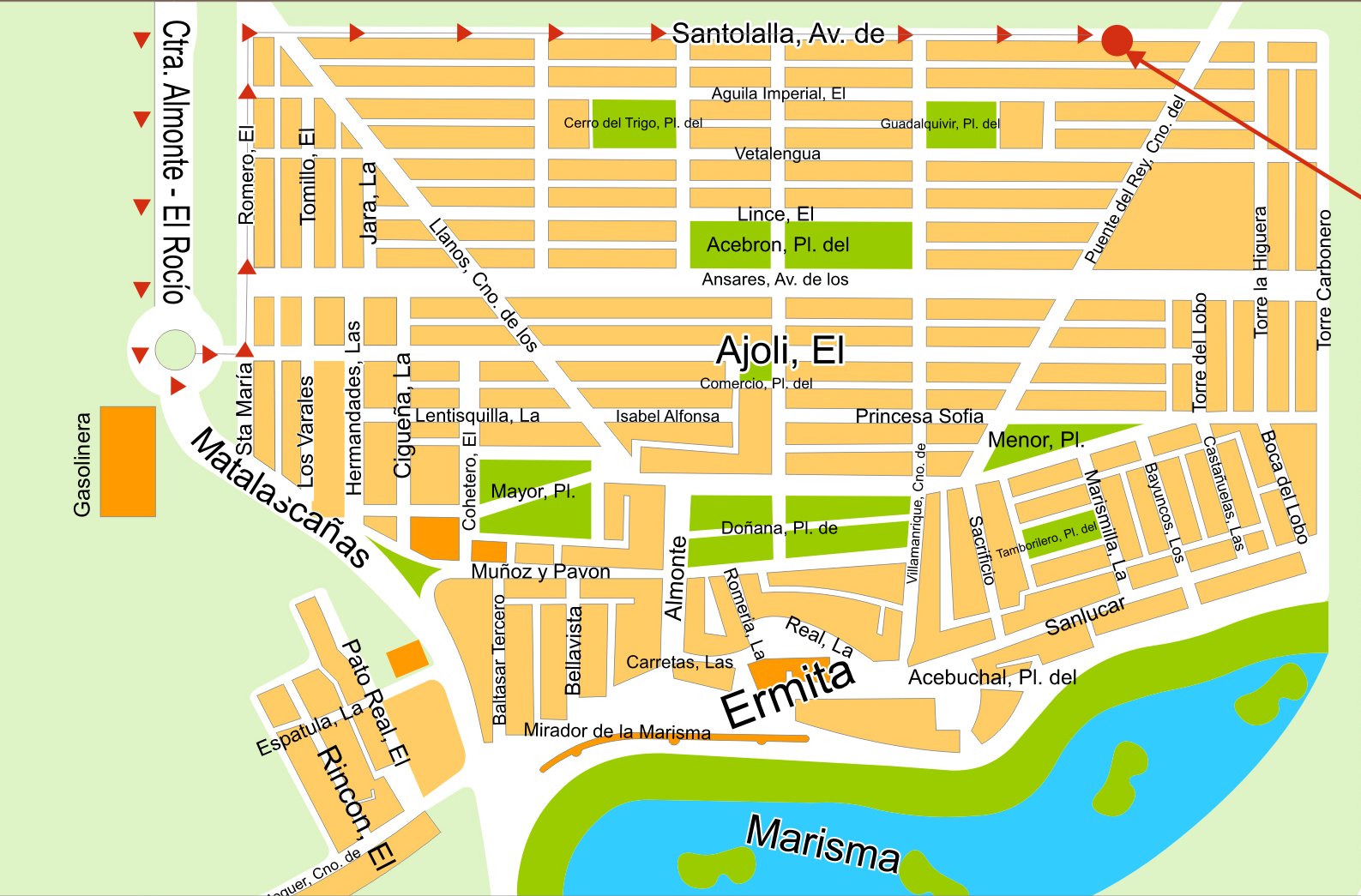 mapa de Doñana Rural