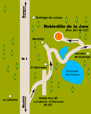 mapa de Alojamientos Rurales Robledillo Balcon