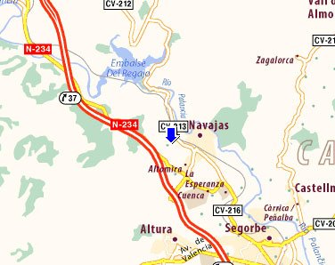 mapa de Cabañas Altomira