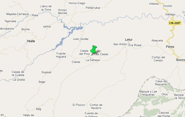 mapa de La Quebrada Del Molino Viejo