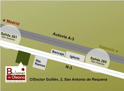 mapa de Balcones De Oleana