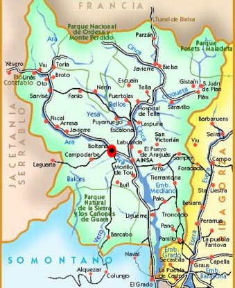 mapa de Camping La Gorga