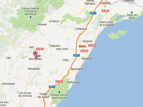 mapa de Casa Rural Calaceit