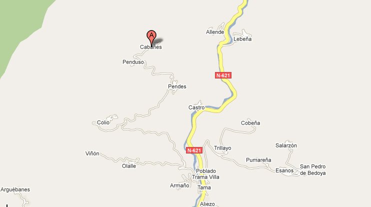mapa de Aldean - Apartamentos Rurales De Montaña