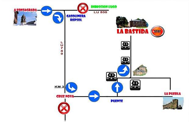 mapa de Apartamentos Casa Da Bastida