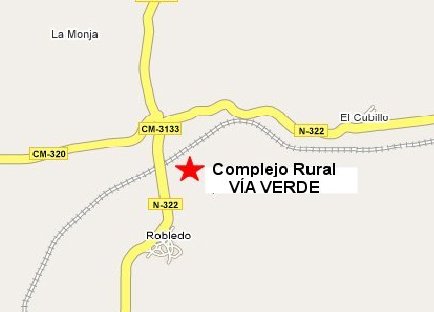 mapa de Casas Rurales Vía Verde
