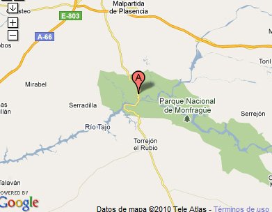 mapa de Monfragüe Rural