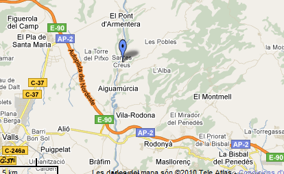 mapa de L´abadia De Santes Creus