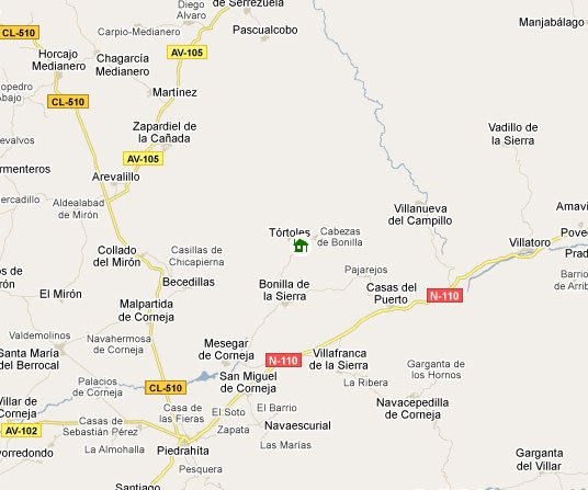mapa de El Mirador De Tórtoles