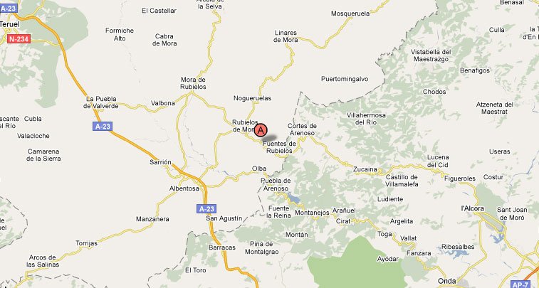 mapa de Vientos De Gúdar