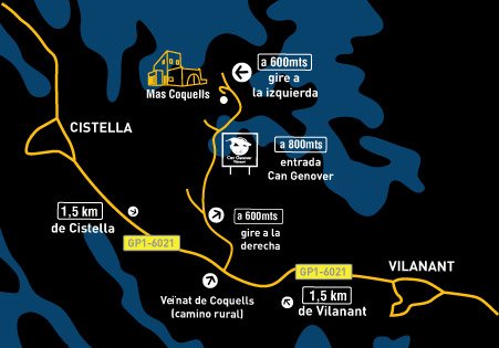 mapa de Mas Coquells 