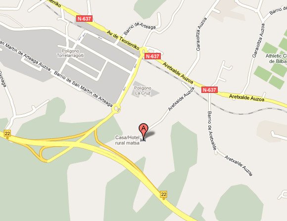 mapa de Hotel Rural Matsa