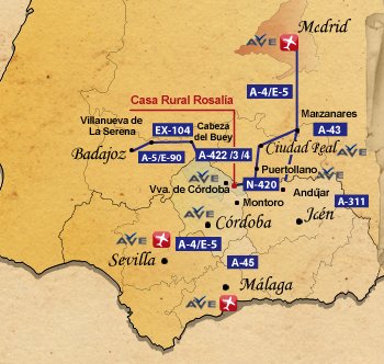 mapa de Casa Rural Rosalia
