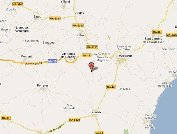 mapa de Sa Franquesa Nova - Optimal Hotels 