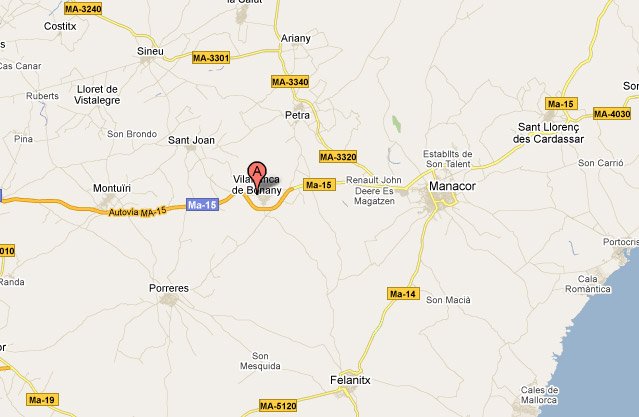 mapa de Sa Franquesa Vella - Optimal Hotels