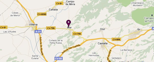 mapa de Hotel Villa De Biar****
