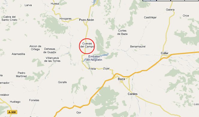 mapa de Cuevas Del Sol Naciente