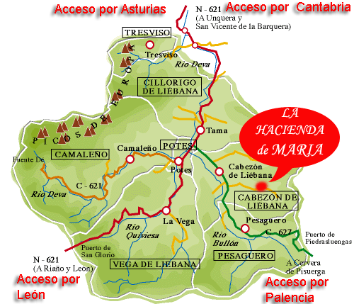 mapa de La Hacienda De María