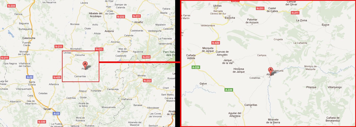 mapa de Casa Rural El Horno De Aliaga