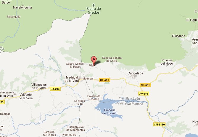 mapa de Casas Rurales Higueral De La Sayuela