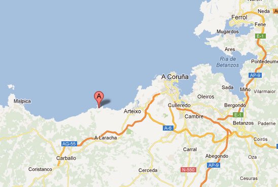 mapa de Costa Caion