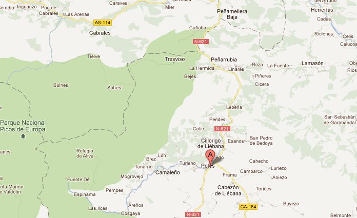 mapa de Hosteria Picos De Europa