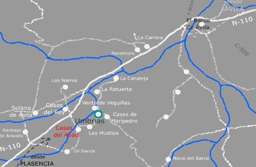 mapa de Azagalla Rural