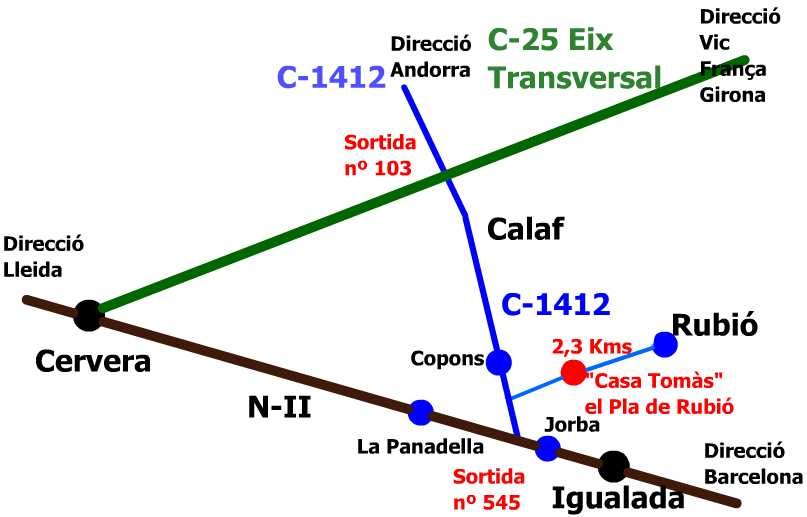 mapa de Casa Tomās